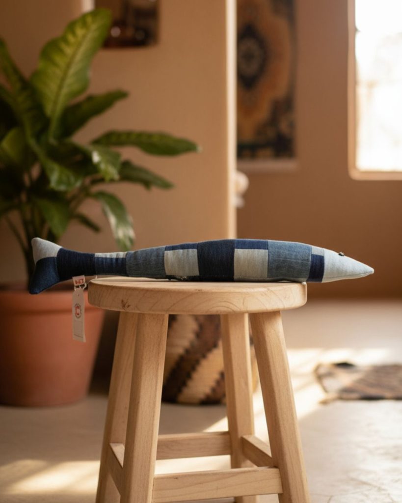 Upcycled denim toy