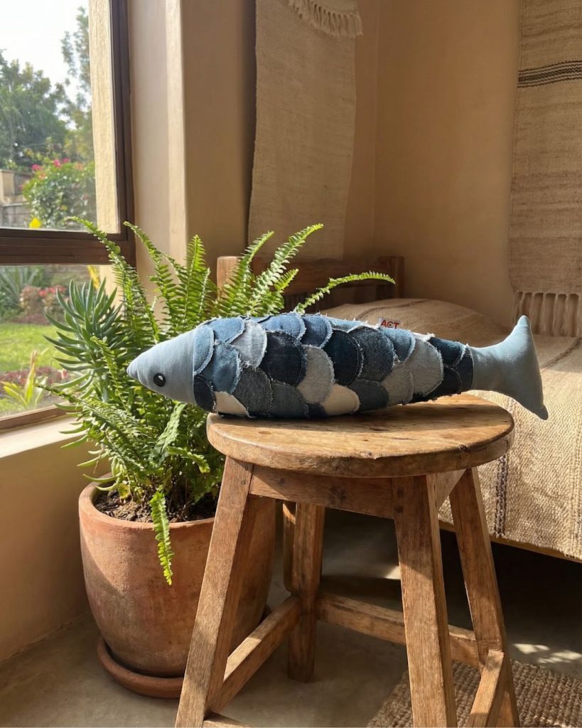 Upcycled denim toy